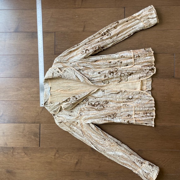 Glitzy Gold Thread Evening Dress Jacket Blazer Iridescent - Picture 5 of 12